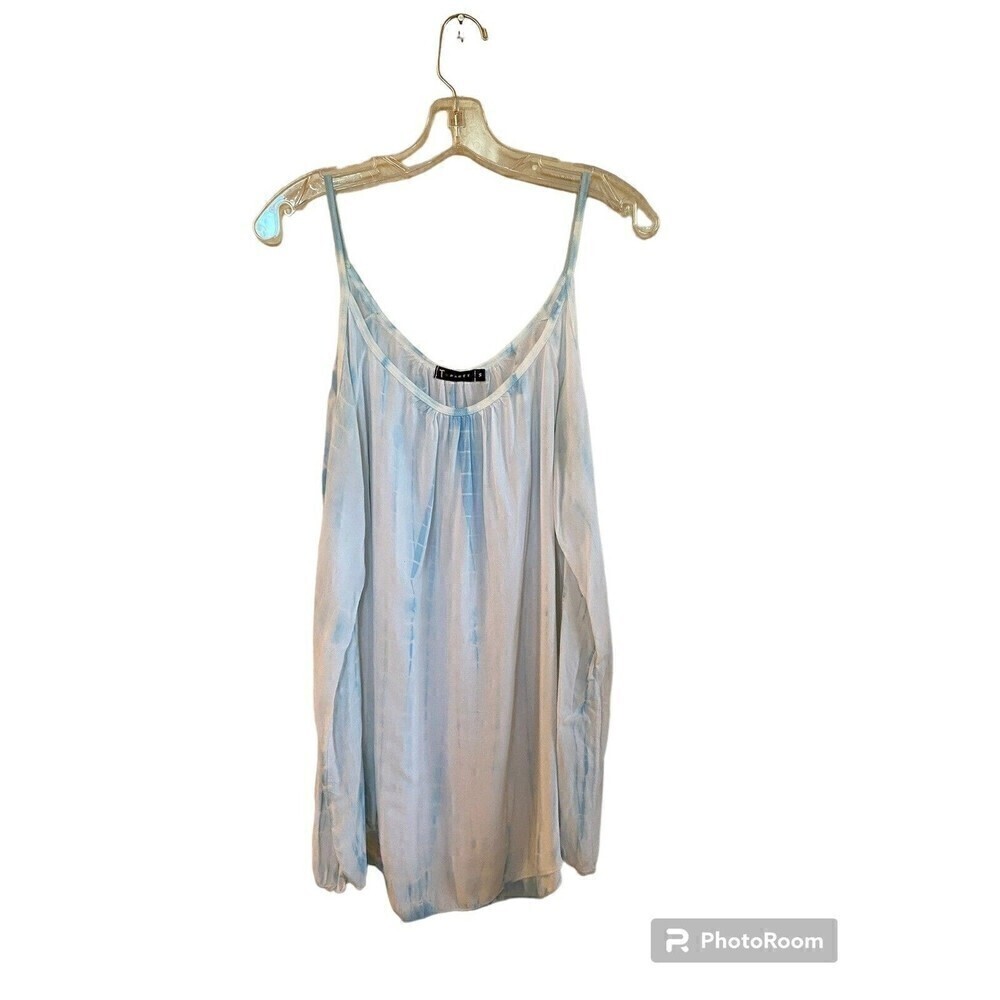T.Party Tie Dyed Blue & White Cold Shoulder Top Sz.S